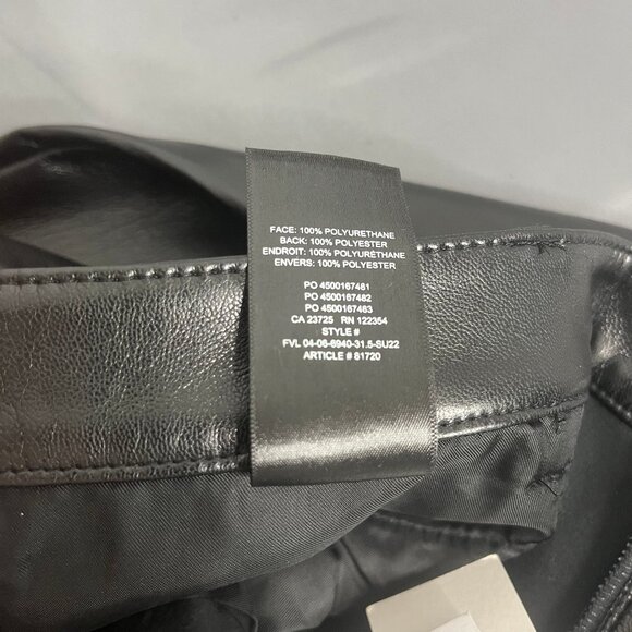 Aritzia Wilfred Melina Tall High Rise Faux Leather Straight Leg Pants Womens 10 - Picture 12 of 13